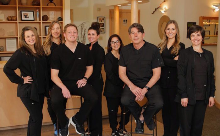 Dr. Tom Trinkner, Dr. Keefer, and our dental staff
